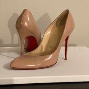 Christian Louboutin Corneille 100 Jazz Calf Nude Pumps